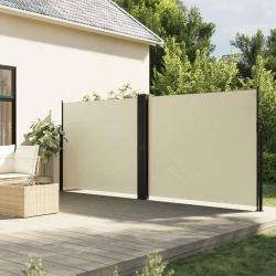Auvent lat&eacute;ral r&eacute;tractable cr&egrave;me 180x1000 cm
