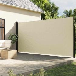 Auvent lat&eacute;ral r&eacute;tractable cr&egrave;me 220x500 cm