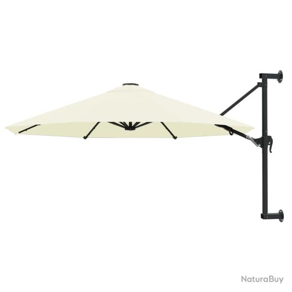 Parasol mural avec mt mtallique 300 cm Sable alsavelo