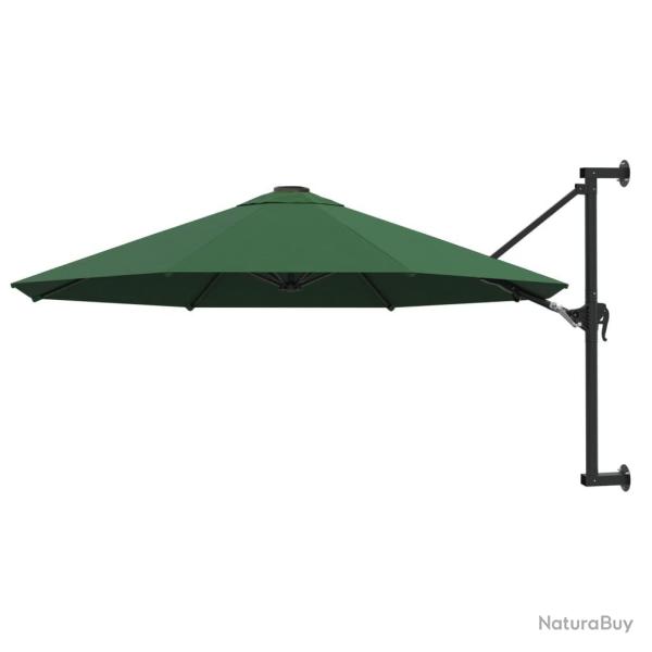 Parasol mural avec m�t m�tallique 300 cm Vert