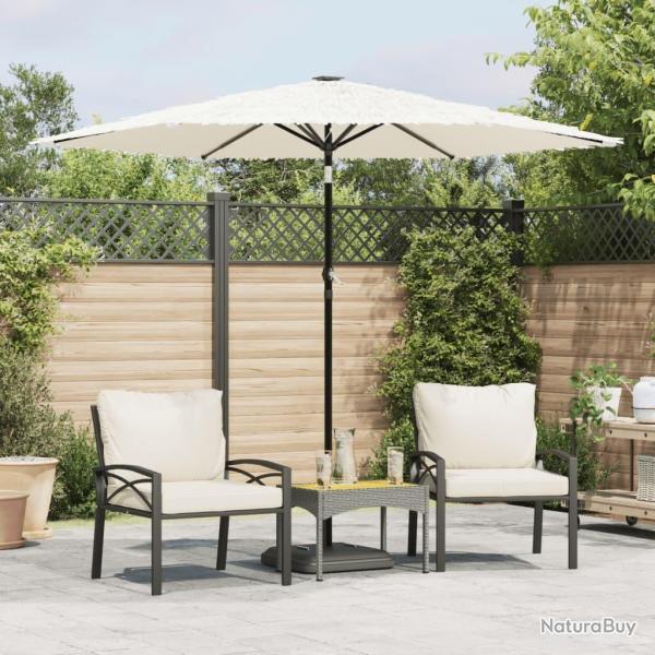Parasol de jardin avec m�t en acier blanc 268x268x226 cm
