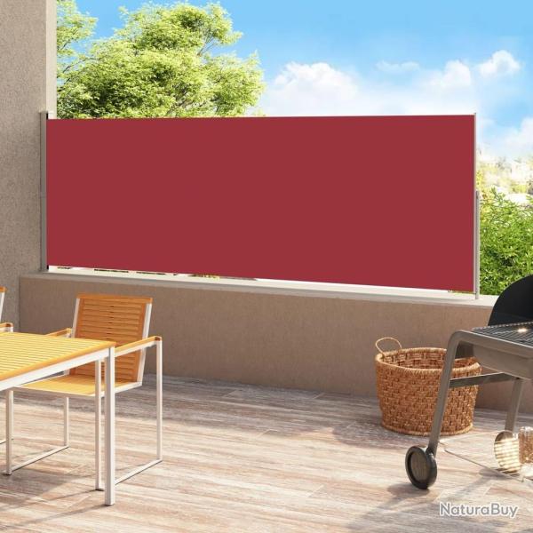Auvent latral rtractable de patio 220x500 cm Rouge alsavelo