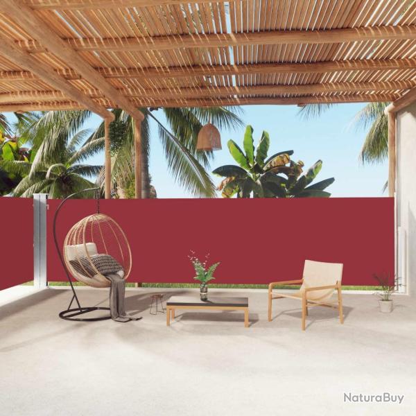 Auvent lat�ral r�tractable Rouge 160x1000 cm