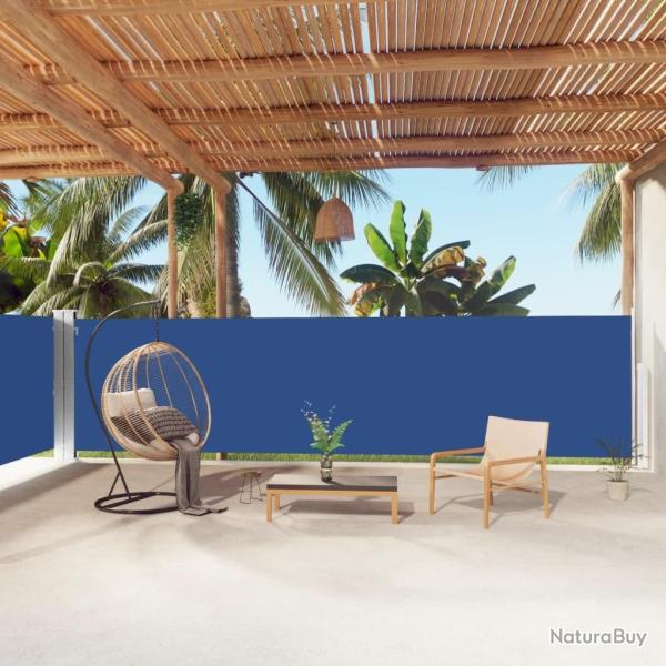 Auvent lat�ral r�tractable Bleu 160x1000 cm