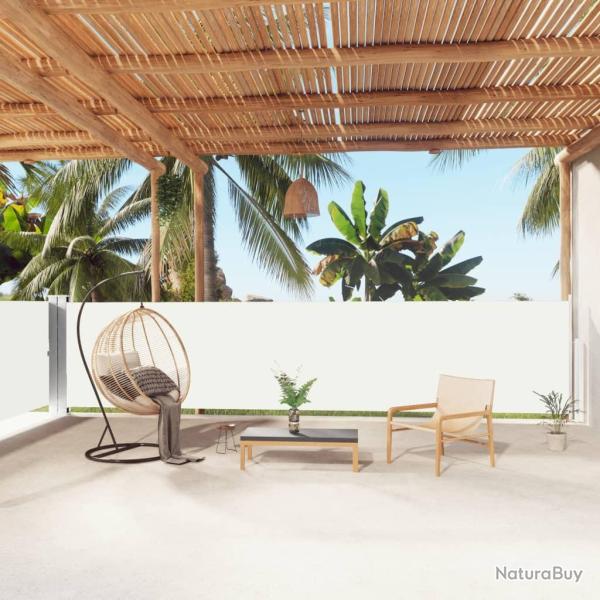 Auvent latral rtractable Crme 140x1000 cm alsavelo