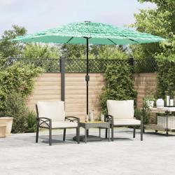 Parasol de jardin avec m&acirc;t en acier vert 300x200x250 cm