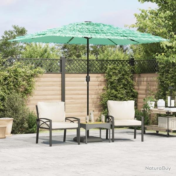 Parasol de jardin avec m�t en acier vert 300x200x250 cm