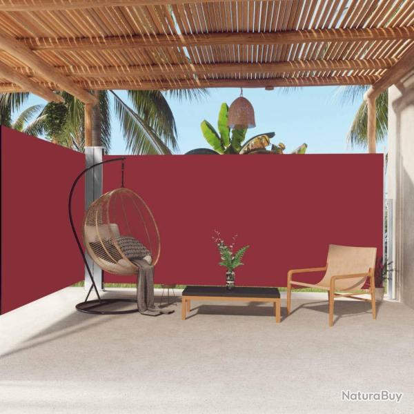 Auvent latral rtractable Rouge 180x600 cm alsavelo
