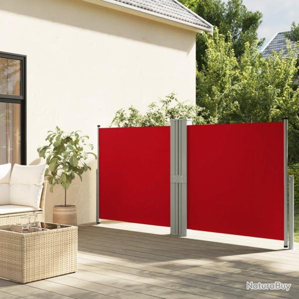 Auvent latral rtractable Rouge 140x1200 cm alsavelo