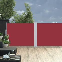 Auvent lat&eacute;ral r&eacute;tractable Rouge 140 x 1000 cm