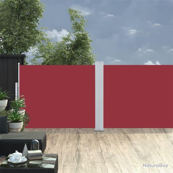 Auvent lat�ral r�tractable Rouge 140 x 1000 cm