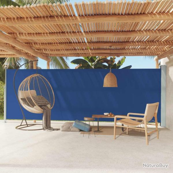 Auvent lat�ral r�tractable de patio 180x600 cm Bleu