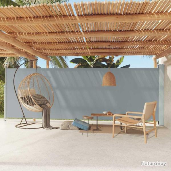Auvent lat�ral r�tractable de patio 180x600 cm Gris