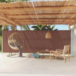 Auvent lat&eacute;ral r&eacute;tractable de patio 180x600 cm Marron