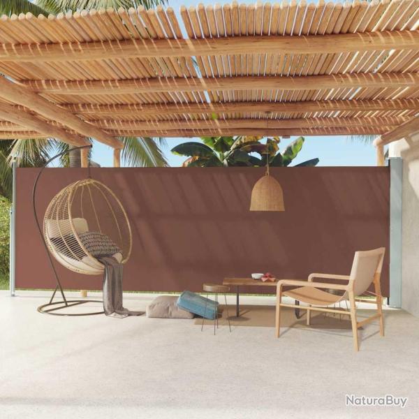 Auvent lat�ral r�tractable de patio 180x600 cm Marron