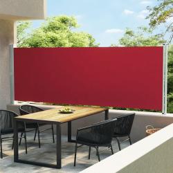 Auvent lat&eacute;ral r&eacute;tractable de patio 600x160 cm rouge alsavelo