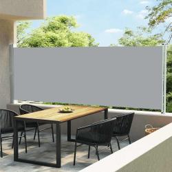 Auvent lat&eacute;ral r&eacute;tractable de patio 600x160 cm gris