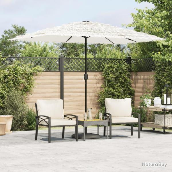Parasol de jardin avec m�t en acier blanc 300x200x250 cm