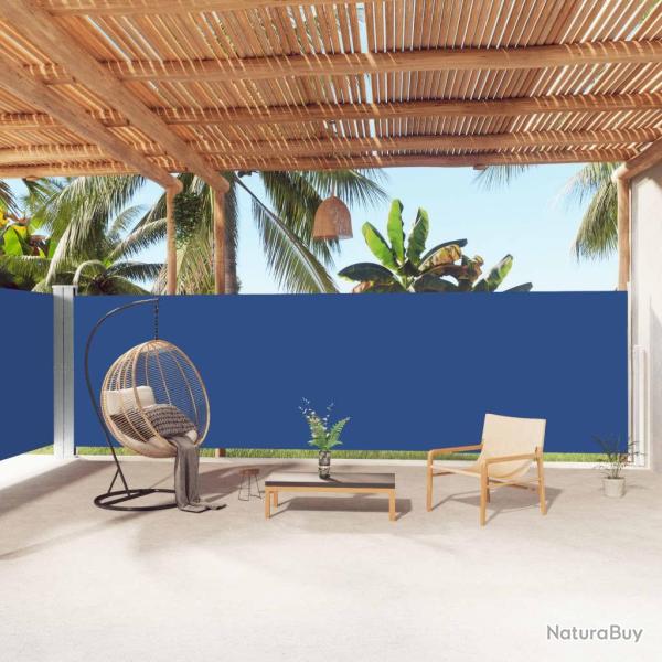 Auvent lat�ral r�tractable Bleu 180x1000 cm