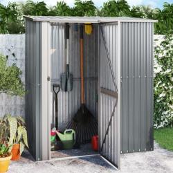 Abri de jardin Gris 180,5x97x209,5 cm Acier galvanis&eacute;