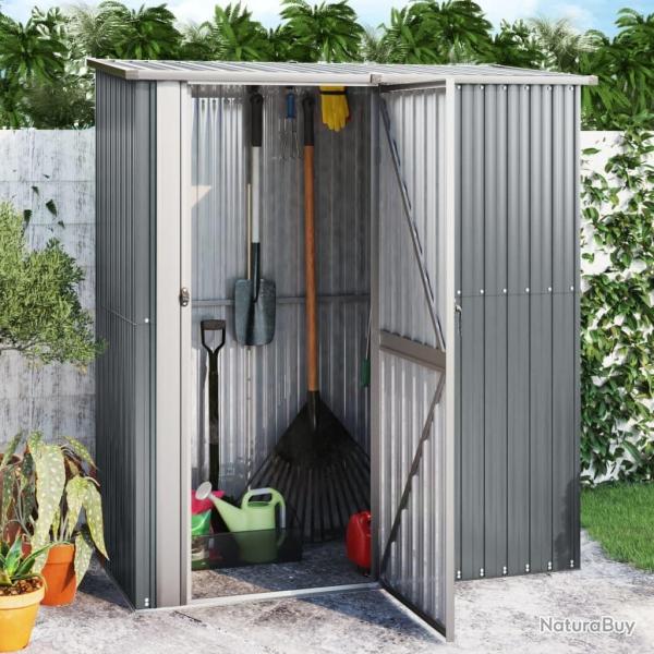 Abri de jardin Gris 180,5x97x209,5 cm Acier galvanis�