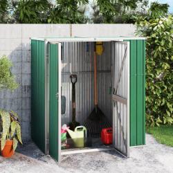 Abri &agrave; outils de jardin vert 161x89x161 cm acier galvanis&eacute;
