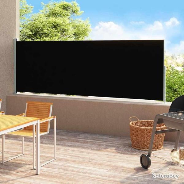 Auvent lat�ral r�tractable de patio 200x500 cm Noir
