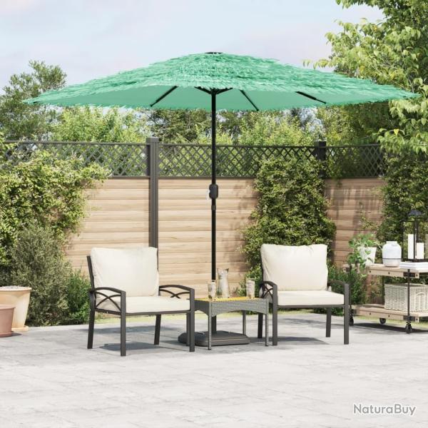 Parasol de jardin avec m�t en acier vert 248x248x248 cm