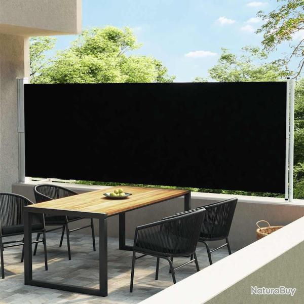 Auvent latral rtractable de patio 600x160 cm noir alsavelo