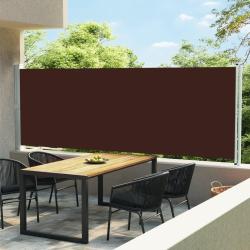 Auvent lat&eacute;ral r&eacute;tractable de patio 600x160 cm marron alsavelo