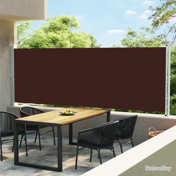 Auvent lat�ral r�tractable de patio 600x160 cm marron