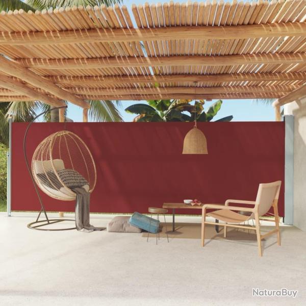 Auvent lat�ral r�tractable de patio 180x600 cm Rouge