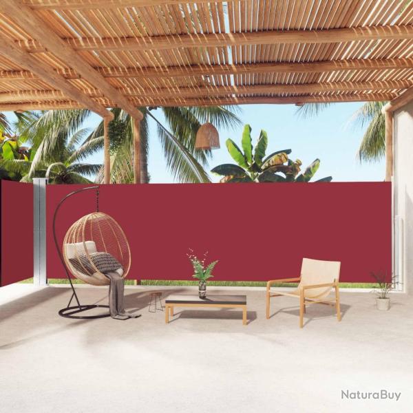 Auvent lat�ral r�tractable Rouge 180x1000 cm