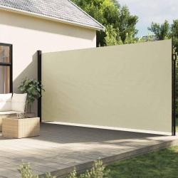 Auvent lat&eacute;ral r&eacute;tractable cr&egrave;me 200x600 cm