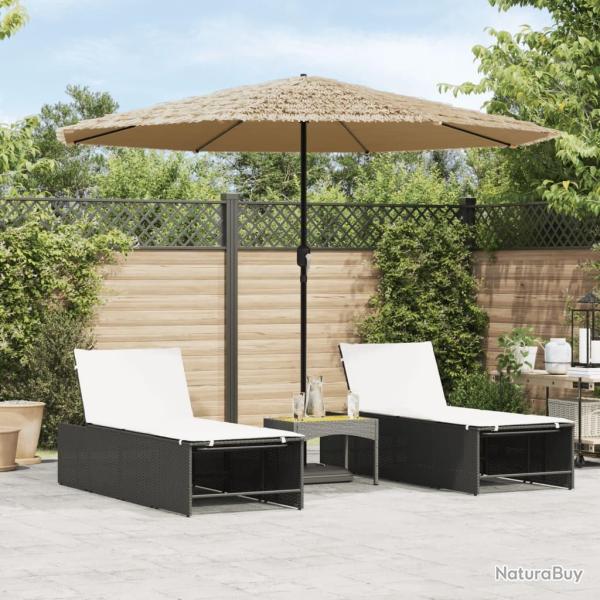 Parasol de jardin avec m�t en acier marron 324x324x247 cm