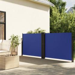 Auvent lat&eacute;ral r&eacute;tractable bleu 100x600 cm