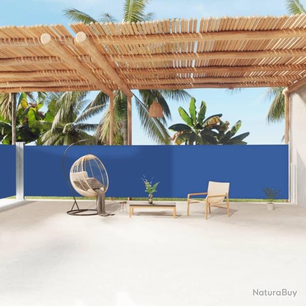 Auvent lat�ral r�tractable Bleu 160x1200 cm