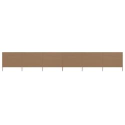 Paravent 6 panneaux Tissu 800 x 160 cm Taupe