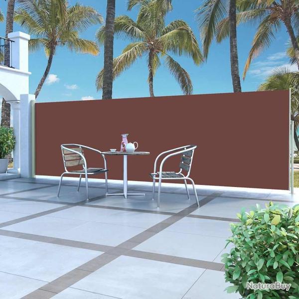 Auvent lat�ral r�tractable 160 x 500 cm Marron