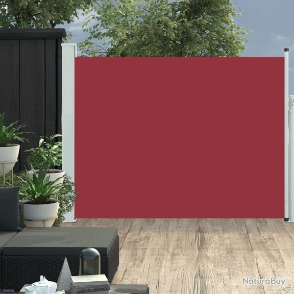 Auvent lat�ral r�tractable de patio 140x500 cm Rouge