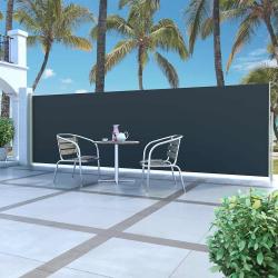 Auvent lat&eacute;ral r&eacute;tractable 160 x 500 cm Noir