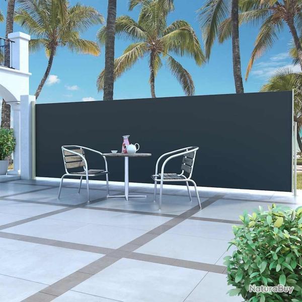 Auvent lat�ral r�tractable 160 x 500 cm Noir