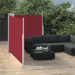 Auvent lat&eacute;ral r&eacute;tractable Rouge 100 x 600 cm alsavelo