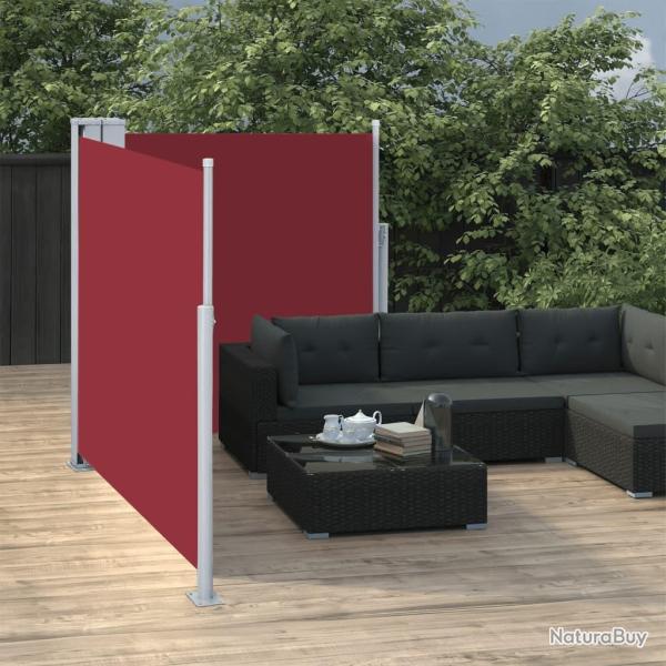 Auvent latral rtractable Rouge 100 x 600 cm alsavelo