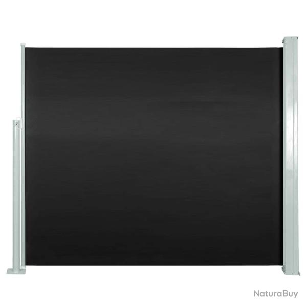 Auvent latral rtractable 120 x 300 cm Noir alsavelo