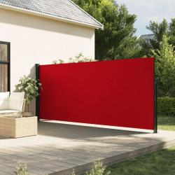 Auvent latéral rétractable rouge 180x600 cm alsavelo