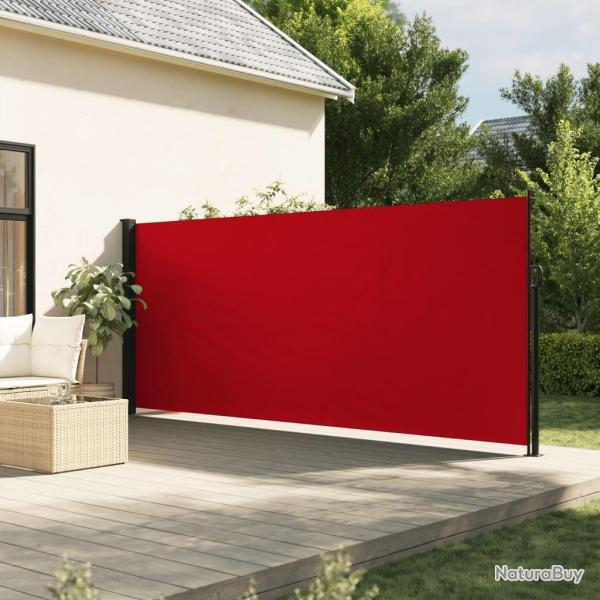 Auvent lat�ral r�tractable rouge 180x600 cm alsavelo