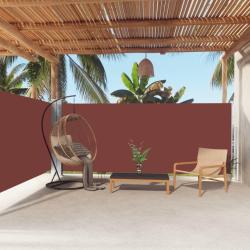 Auvent lat&eacute;ral r&eacute;tractable Marron 160x600 cm