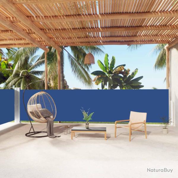 Auvent latral rtractable Bleu 140x1000 cm alsavelo