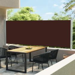 Auvent lat&eacute;ral r&eacute;tractable de patio 160x600 cm Marron